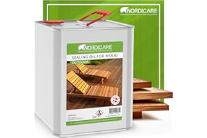 Nordicare Sealing Wood Oil for Outdoor Garden Furniture - Teak Oil for Garden Furniture - Suitable for All Outdoor Types of Wood, for Wood Exterior, Wood Protection - Easy to Apply (2.5 L)