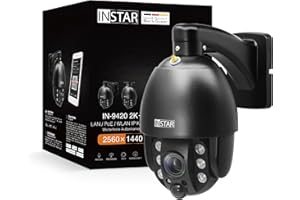 INSTAR IN-9420 2K + czarna – LAN/PoE/WLAN kamera monitorująca z KI (AI) – kamera IP – PIR – sterowanie PTZ – zastosowanie w pomieszczeniach i na zewnątrz – audio – HomeKit – MQTT