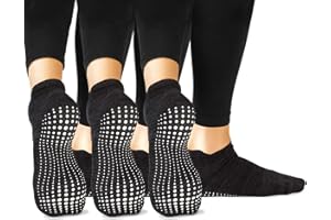 LA Active Grip Chaussettes Antidérapantes - Pour Yoga Pilates Barre Ballet Femme Homme