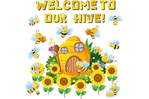 ADDUSTER Spring Bulletin Board - Floral Butterfly Plant Cutouts Bee Themed Classroom Decorations Spring Bulletin Board Decorations (bee bulletin board border)