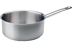 Pentole Agnelli Linea Acciaio Casseruola Bassa con Manico, 24 cm