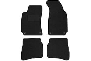 M MOTOS MOTOS alfombrillas coche de velours standard adecuado para Volkswagen Passat B5 1996-2005 fijaciones redondas - Standard, Tejido, Negro - Experimenta un nuevo confort de conducción con un juego de alf