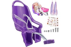 Erzekrim Universal Doll Bike Seat mit Stickers DIY, Babypuppen-Fahrradträger, Girls Kids Bike Accessories, Kinderfahrrad Set Geschenke für Kinder