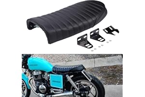 DREAMIZER Cafe Racer Sitzbänke Sattel Vintage Motorrad Sitz für CG125 CB100 CB125 CB200 CB350 CB360 CB400 CB450 CB500 CB550 CB650 CB750 CL100 CL200 CL350 XJ550 XJ650 SR125 SR250 SR400 SR500 KZ400