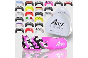 ‎ARES FIGHTWEAR Ares Fightwear® Slim Fit Mundschutz Boxen inkl. Aufbewahrungsbox für Kampfsport, MMA & Athleten I Maximaler Zahnschutz dank optimaler Slim Fit Passform I Profi Mouthguard für Herren & Damen