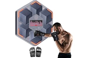 AIYYOTTO 2025 Music Boxing Machine for Adults, Montaje en Pared con Guantes de Boxeo, 14 Modos y 16 Velocidades, Bluetooth Mejorado, Equipo de Gimnasio para el Hogar y Bolsa de Boxeo para Entrenamiento