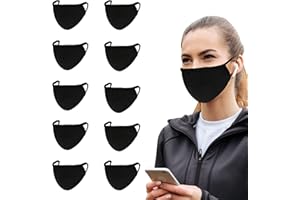 ILONDON Black Pure cotton Breathable Reusable & Washable Face mask suitable for Indoor & Outdoor use with Anti fog