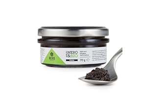 NERO FERMENTO NB Crème à tartiner à l'ail noir biologique de Voghiera D.O.P. 70 gr, Made in Italy, Riche en antioxydants et sans conservateurs, Excellent sur les croûtons ou pour assaisonner les pâtes