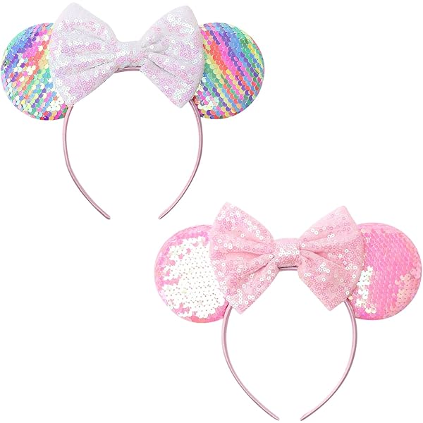 EUPSIIU 2 stuks hoofdband met muisoren, kinderen en volwassenen, dierenkostuum, hoofddeksel voor verkleedpartijen, cosplay, kinderen, Halloween, themafeestbenodigdheden (2 kleuren, L