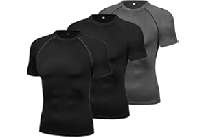 Crewhpo Oddychająca męska koszulka kompresyjna na siłownię szybkoschnąca koszulka sportowa z długim rękawem do jazdy na rowerze Jogging Fitness M-3XL