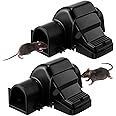 Dreyoo 2 Pack Rat Traps That Kill Instantly, Friendly Pest Rats Killer for Large UK Rats, Value Mouse Traps for Outdoors Garden Garage or Indoors Home, Loft, Kitchen, Rat Deterrent