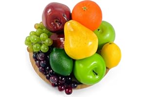 gaoduanluoluo 10 Stück Kunstobst Set, Künstliches Obst Deko, Lebensecht Gefälschte Früchte, Simulation Obst für Wohnkultur Weihnachten Decortion, Obstmodellen für Fotoshooting (Stil 1)