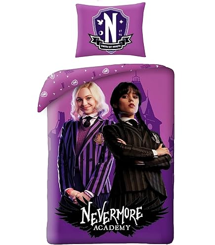 Wednesday Dekbedovertrek, Nevermore Academy - 140 x 200 cm / 70 x 90 cm
