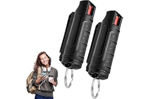 KONESKY Pfefferspray Schlüsselanhänger,Selbstverteidigung Schlüsselanhänger Mit Schlüsselring,Leichter Bedienen Verteidigungs Waffen für Frauen,Pepper Spray Self Defense Keychain Frauen