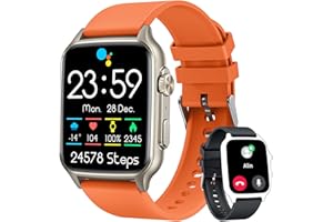 NONGAMX Smartwatch Herren Uhr Fitnessuhr Armbanduhr: 2,0" Touchscreen Smart Watch Uhren mit Telefonfunktion Blutdruck Schrittzähler Wasserdicht Sportuhr Fitness Tracker Herzfrequenz Kompatibel Android iOS