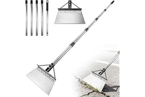 Pelle de nettoyage multifonction avec manche 200 cm, en acier au manganèse, appareil de désherbage, appareil pour désherber, nettoyer, planter, fertiliser, pelle à neige