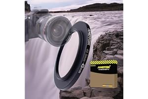AMOTOK 40,5mm a 43mm Adattatore per obiettivo da,anello adattatore da 40,5mm a 43mm,compatibile con tutti gli accessori per filtri da 43mm. Realizzato con lavorazione CNC