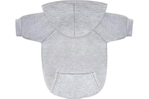 Idepet Cane Gatto Felpa con cappuccio Cappotto per animali in cotone Abbigliamento tinta unita per cani di piccola taglia Cucciolo di cane Teddy Poodle Chihuahua