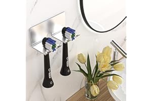 GGQ Porta Spazzolino Elettrico - Portaspazzolino da Muro, in Acciaio inox SUS304 Porta Testine Spazzolino Elettrico Senza Foratura, per Bagno Supporto per Spazzolino da Denti Autoadesivo