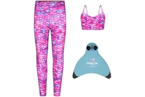 PLANET MERMAID Mermaid Leggings with Tankini and Magic Fin Monofin