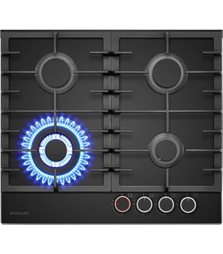TOPWISH Gaskookplaat 4 vlammen, blauwe verlichte draaiknop gaskookplaat, gaskookplaat, gehard glas gaskookplaat, NG/LPG converteerbaar, automatische thermoelementbescherming, 60 cm, 8000 watt TOPWISH Gaskookplaat 4 vlammen, blauwe verlichte draaiknop gaskookplaat, gaskookplaat, gehard glas gaskookplaat, NG/LPG converteerbaar, automatische thermoelementbescherming, 60 cm, 8000 watt