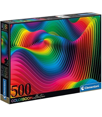 Clementoni Puzzle Colorboom - Curly Tails - 500 Pezzi - Puzzle Adulti, Poster Incluso, Puzzle Gradient, Divertimento Per Adulti, Made In Italy, 35529