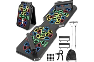 JLOIBAO Foldable Push Up Board, 24-In-1 Multi-function Press Up Board, Burn Fat Pushup Board for Effectively Exercise the Muscle of the Upper Body Shoulders, Chest, Back and Triceps