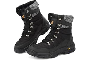 Lvptsh Botas de Nieve Hombre Invierno Botines Zapatillas de Senderismo Calentar Forradas Zapatos Antideslizantes Exterior Zapatos Trekking Botines Sneaker
