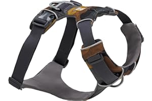 Ruffwear Front Range Hundegeschirr, reflektierendes Y-Geschirr, verstellbares, bequem gepolstertes Alltagsgeschirr für Spaziergänge und Hunderennen, 2 Leinenbefestigungen, Moonlight Mountains XXS