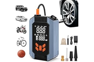 UCAMP Elektryczna Pompa Powietrza, Akumulatorowa Mini Kompresor Samochodowy z 4000 mAh USB C 4 Trybami i 150 PSI Światło LED, Ładowalna Pompa do Opon do Rowera, E-Bike, Samochodu, Motocykla, Piłek