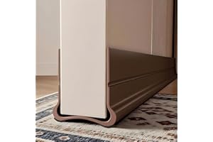Vingspina 93cm Marrón Burlete Bajo Puerta, Burlete Silicona Puerta Autoadhesivo para Burlete de Puerta, Ajustable Tira de Sellado para Antipolvo, Aislamiento Acústico, Viento, Agua e Insectos, (brown)