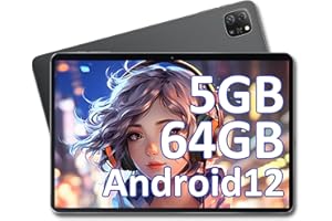 OSCAL Tablette Tactile, Tablette Android 12, 5 Go RAM + 64 Go ROM (TF 1 to), 1280 × 800 HD+, 6580 mAh, Camera 5MP, Tablette WiFi/BT/OTG/Type-C/Prise Casque 3,5 mm/Casting sans Fil