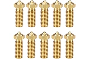 LANKEGU Set di 10 ugelli in ottone X-Plus3, stampante 3D, 10 ugelli in ottone da 0,4 mm, per R QIDI X-SMART3/X-PLUS3/X-MAX3