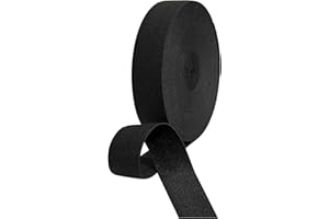 HERZONE Elastico da 20 m, 4 cm, elastico in gomma, resistente, per la casa, accessorio per il cucito, fai da te (nero, 4 cm)