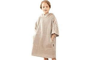 HOMELEVEL Accappatoio Bambino Ragazzo Piscina Nuoto - Poncho con Cappuccio e Tasca Bambina Ragazza - Accappatoi Bambini Teenager Spugna - Cotone 100%
