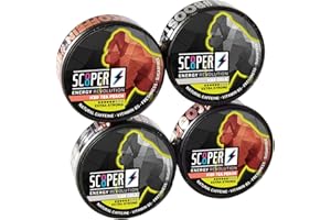 SCOOPER Energy 80mg Iced Box Peach Extra Strong | 2x Iced Cola Extra Strong 2x Iced Tea Peach Extra Strong | 4 x 7,2g