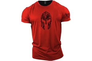 GYMTIER Spartan Helmet Hex Camo - Camiseta de gimnasio para hombre, para culturismo y levantamiento de pesas
