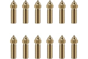 KOYOFEI 12 dysz mosiężnych M6 do K1, 3D Printer Parts High Speed and High Flow 0,4 mm, zestaw dysz mosiężnych do Creality K1, K1 Max, Ender 3 V3 KE, CR-10 SE, CR-M4