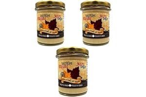 Pack de 3 Beurres d'érable du Canada - 250 g - Recette authentique canadienne - Pâte à tartiner naturellement sucrée et végétale - Les Trésors d'Érable
