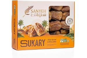 Sanyeh Premium Sukkari Mofatel Dadlar – 500g – Färska och gyllene dadlar från Saudiarabien – Rik honungssmak, len konsistens och elegant förpackning