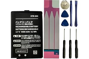XITAIAN 3,7 V 5,2 Wh 1 400 mAh KTR-003 ersättning för batteriet för Nintendo New 3DS N3DS handhållen spelkonsol med verktyg