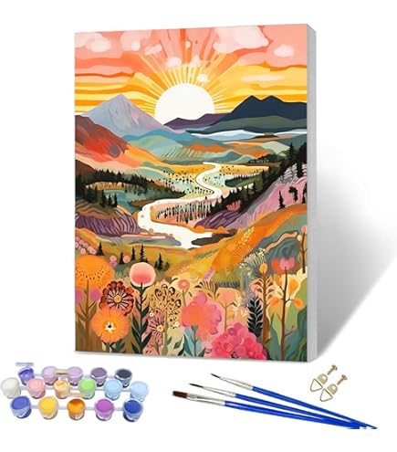 JATOK Malen Nach Zahlen Erwachsene 40x50cm - DIY Leinwand Mit Acrylfarben