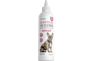 Pawbits Ear Cleaner for Dogs & Cats A Moisturising Ear Cleaning Solution with Eucalyptus Oil to Remove Dirt & Wax – Non Toxic & Soothing Drops to Stop Itching & Discomfort, Head Shaking (250ml)
