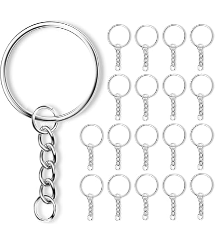 Anelli Doppi Portachiavi Metallo Argentato - 240 Pezzi ø30mm - Foto 11