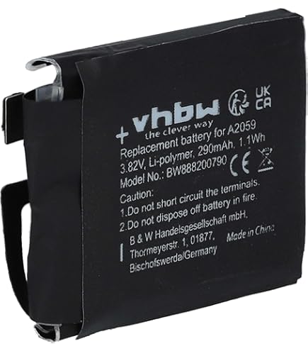 Vvsialeek A2059 Batterie Compatible Avec Montre Series 4