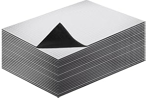 YOUNTHYE 25PCS Car Sound Deadening Mat, 37.5 x 25cm Self Adhesive Sound Deadening Sheets 7mm Thick, Foil Insulation Sheet for Automotive Noise and Heat Insulation