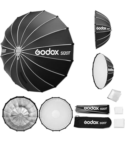 Godox QR-P120 120cm Quick Release Parabolic Deep Softbox Bowens Mount For Godox MS200-V MS300-V SK400II-V DP400III-V DP600III-V SL60W SL60IID SL60IIBi SL100D SL100Bi SL150III (120CM/47.2-inch - View #6