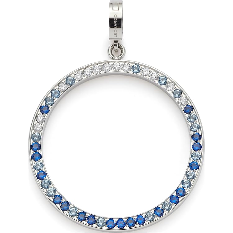 Pendentif Clip & Mix En Acier Inoxydable Avec Sodalite Bleue - Bijou Cadeau Pour Femme (JEWELS BY LEONARDO) - 3