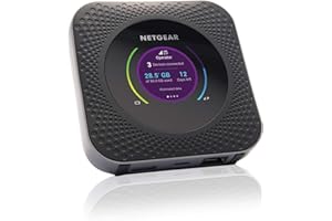 ‎NETGEAR NETGEAR Nighthawk MR1100 Mobile WiFi Router with SIM Card, 4G LTE Mobile Router, up to 1 GBit/s Download Speed, Mobile Hotspot for 20 Devices, LTE Cat16, Unlocked for Any SIM Card