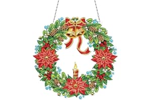 CICISTORY Diamond Painting, 5D Peinture Diamant DIY Set pour Noël, Coloré Peinture Diamant Strass Complet Diamond Art Kits pour Enfants/Accueil/Décor/Noël